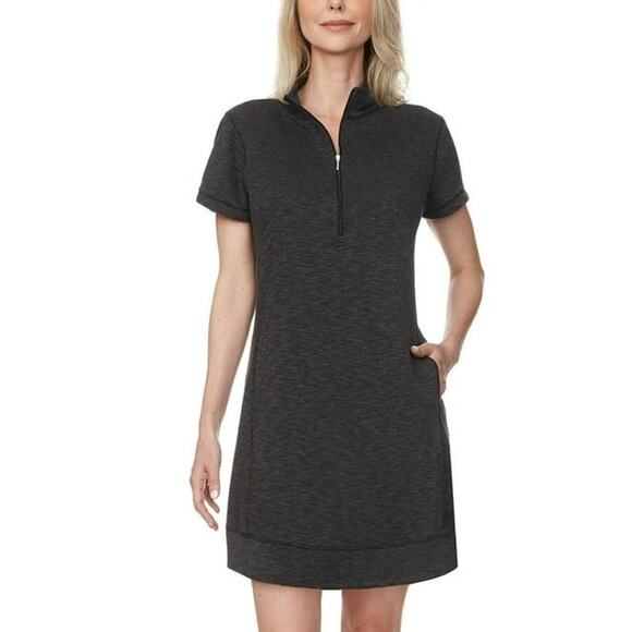 Legendary Outfitters Dresses & Skirts - Legendary Outfitters Cotton Blend Quarter Zip Casual Mini Dress, Charcoal, Small